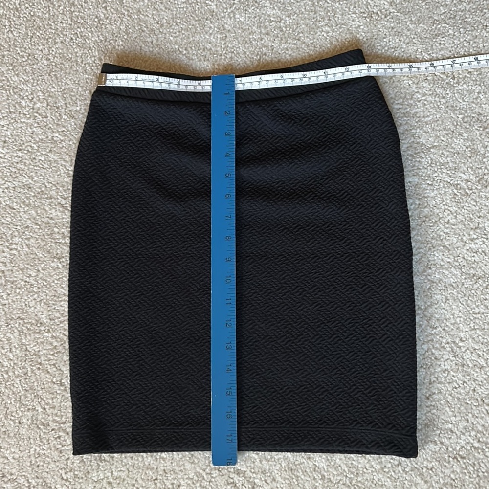Loft Petites Black Textured Skirt XXSP - Picture 5 of 7